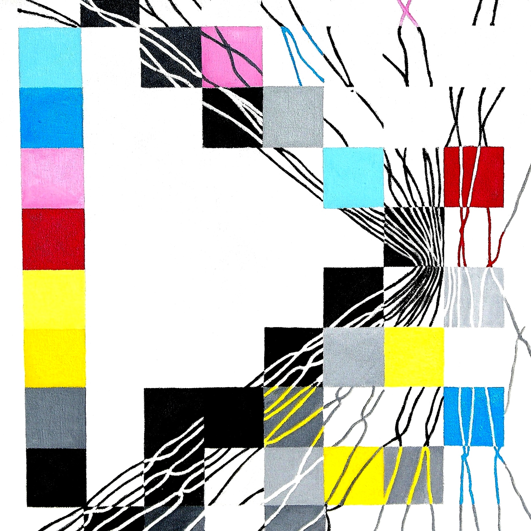 Side Impact III, CMYK (Oil on canvas, 45cm x 45cm)